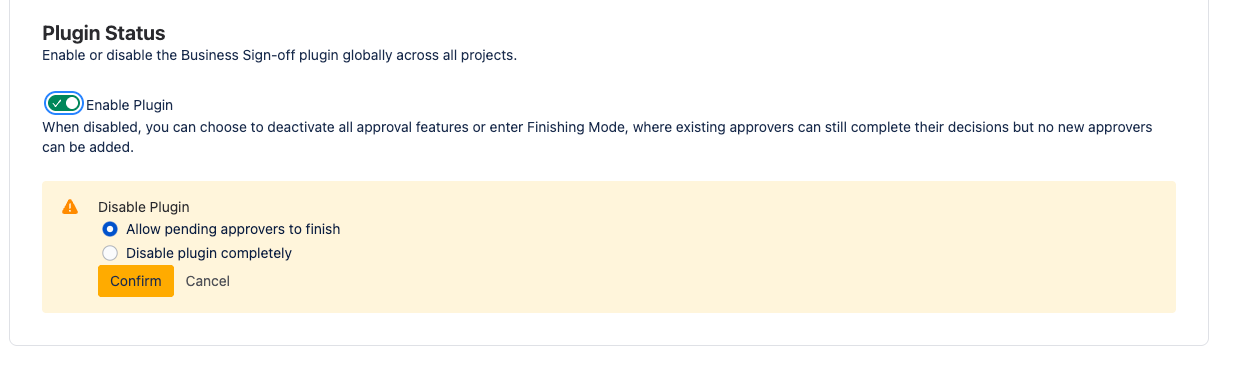 Plugin Enable/Disable