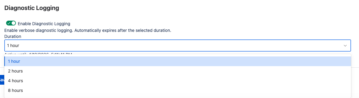 Diagnostic Logging